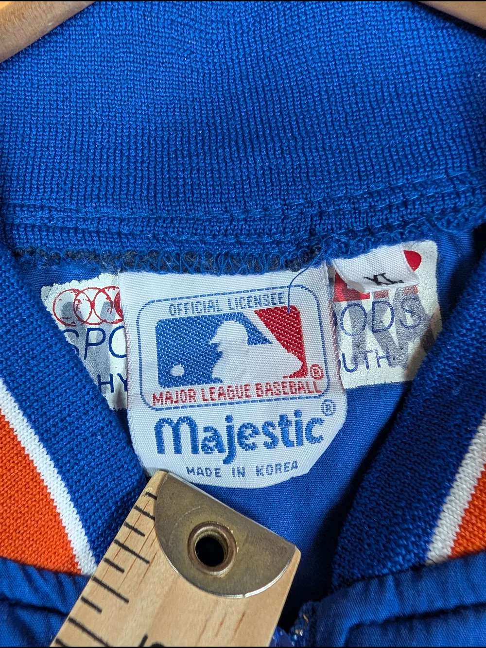 Majestic Authentic Collection New York Mets Blue Pullover Jacket Mens Size XL